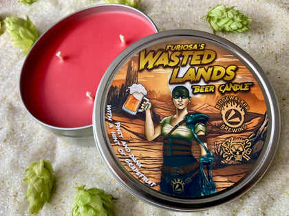 Ridgewalker Brewing Collab candle - Furiosa's Wasted Lands West Coast IPA beer candle